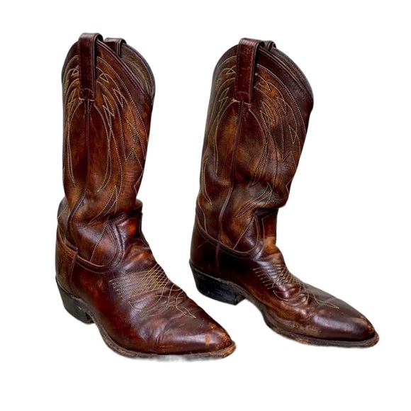 FRYE Cowboy Boots Chestnut Brown Size 8 M - Picture 16 of 16
